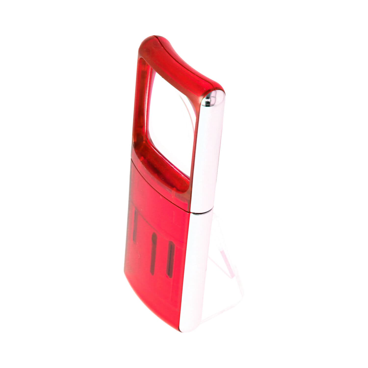 Loupe LED avec éclairage LED et grossissement 3x Couleur Rouge