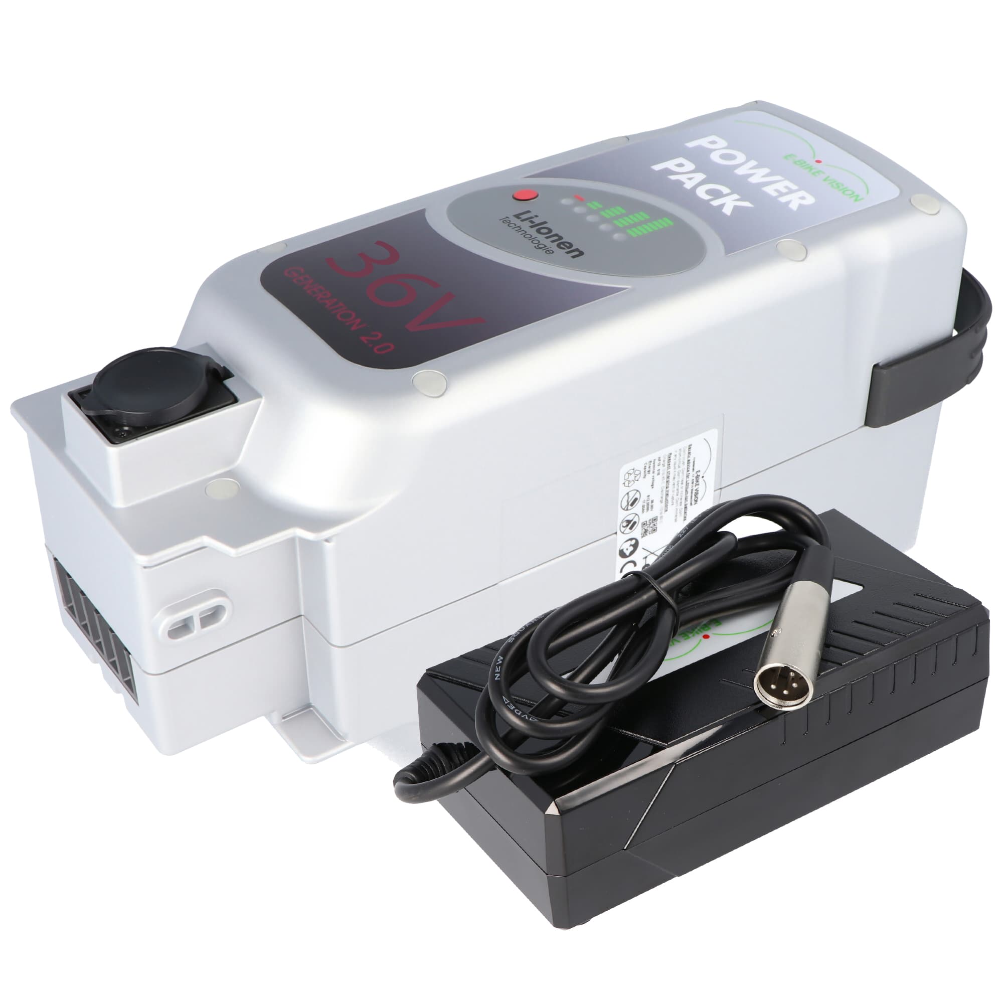 Batterie vélo électrique pour Panasonic Drive 36 Volt 17Ah 612Wh Tube de siège avec chargeur 4A, NKY349B2, NKY351B2, NKY352B2, NKY353B2, NKY363B2,